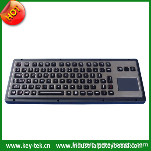 IP65 Vandal Proof Industrial Illuminated Keyboard with Touchpad